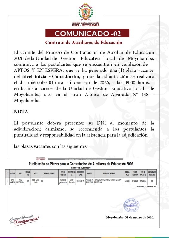 COMUNICADO -02