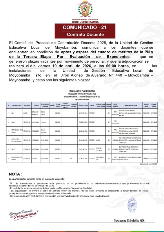 📌COMUNICADO - 21
